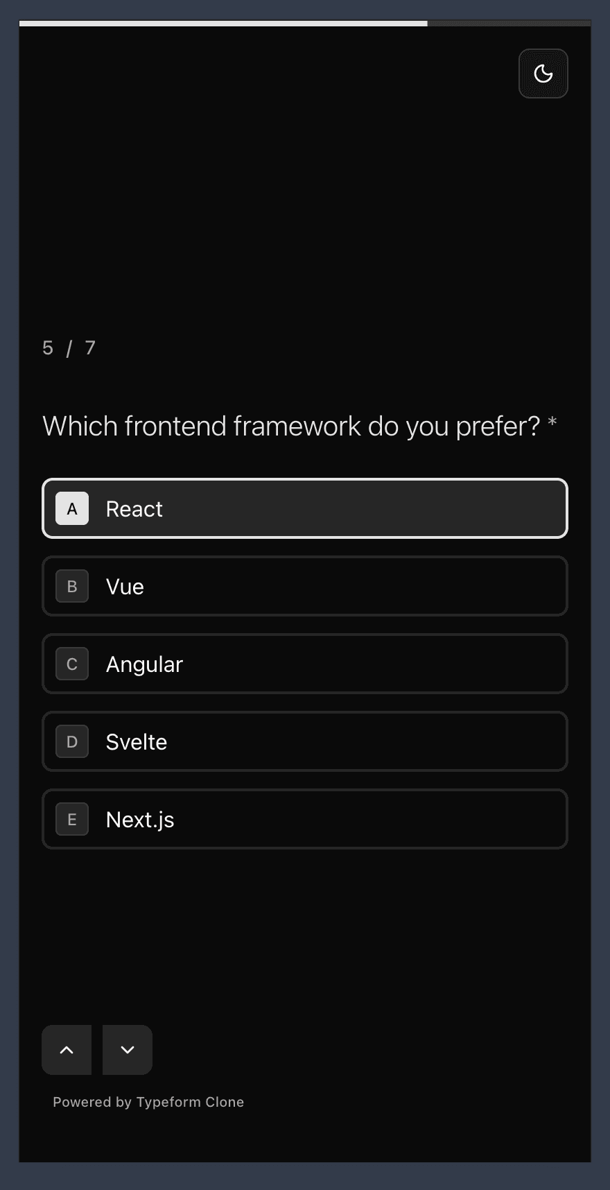 NextJS Typeform Clone